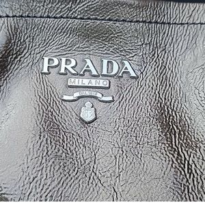 Prada Panier Patent Leather Handbag